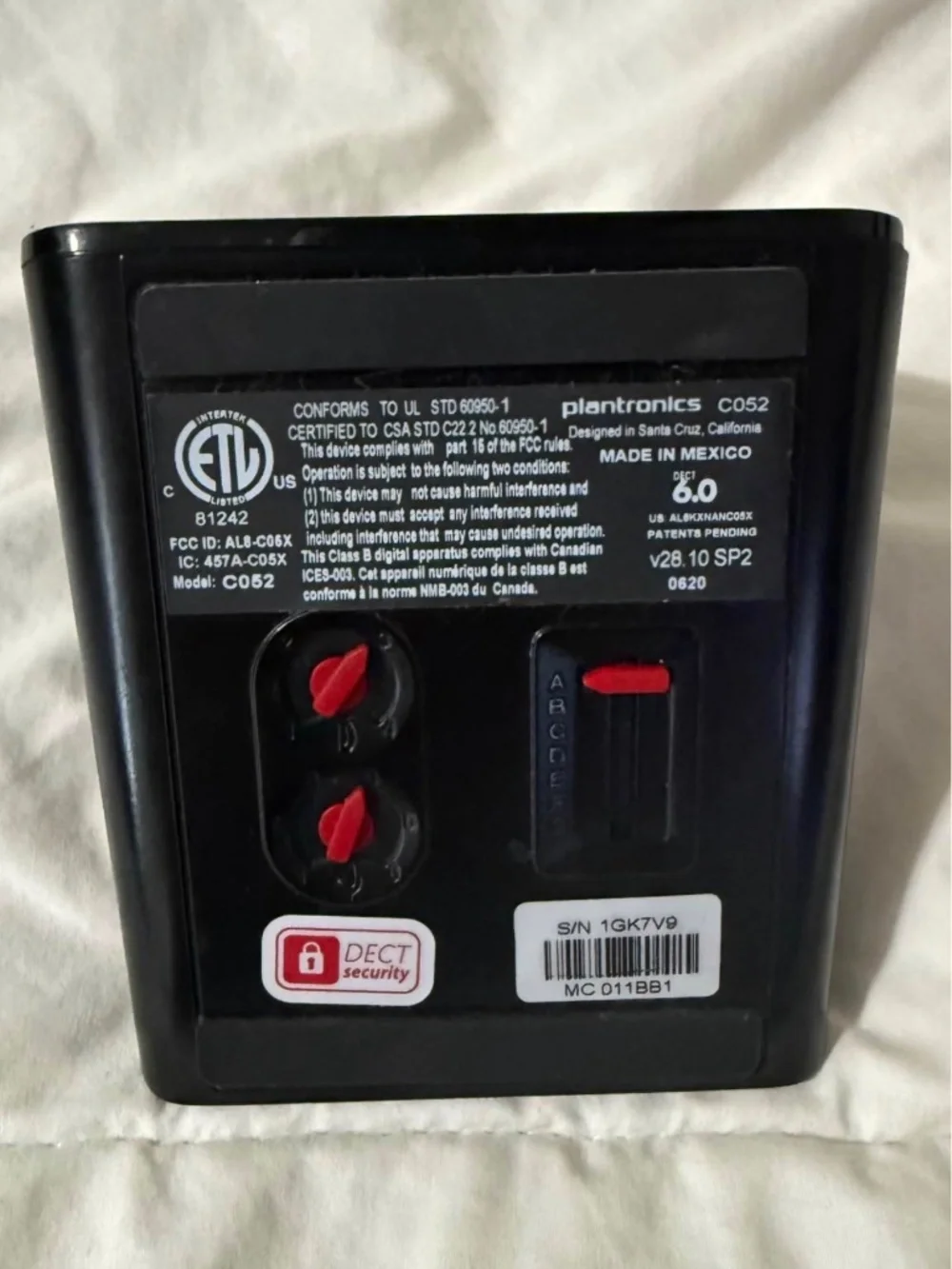 Plantronics CO52 (CS510 & CS520) Charging Base